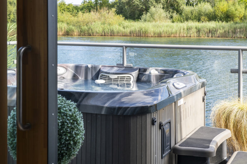 Sun Deck with Hot Tub and Lake View