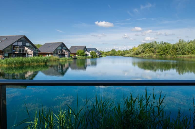 Lake views from a private decking
