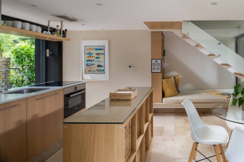 Modern Kitchen, leading into open plan living space
