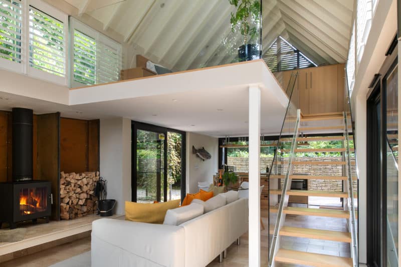 Open plan living space in luxury holiday home