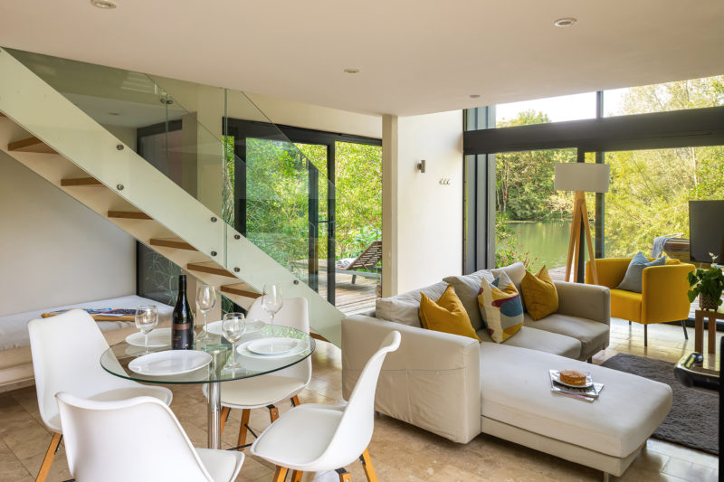 Open plan living at Island Lodge - Our luxury holiday home in The Cotswolds