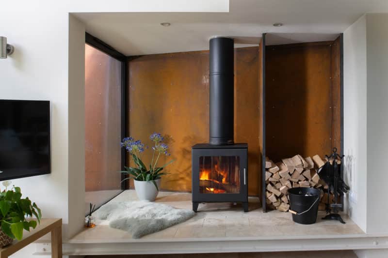 Log Burner at Luxury Holiday Home