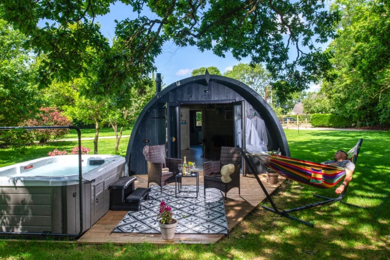 Glamping Pods with a Hot Tub
