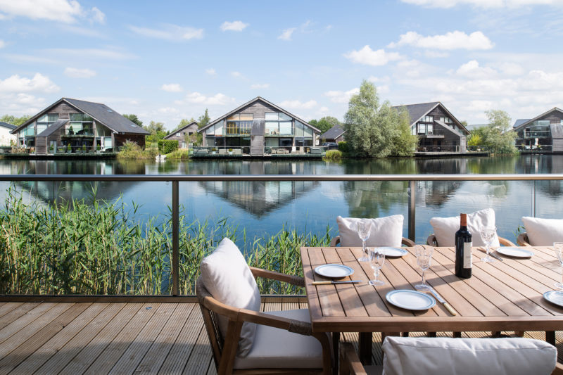 Duck House decking over the lake