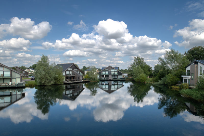 Waters Edge lodges from Duck House