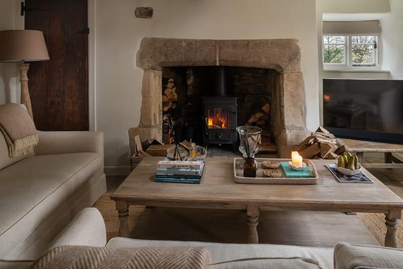 Warm Log Burning Fire