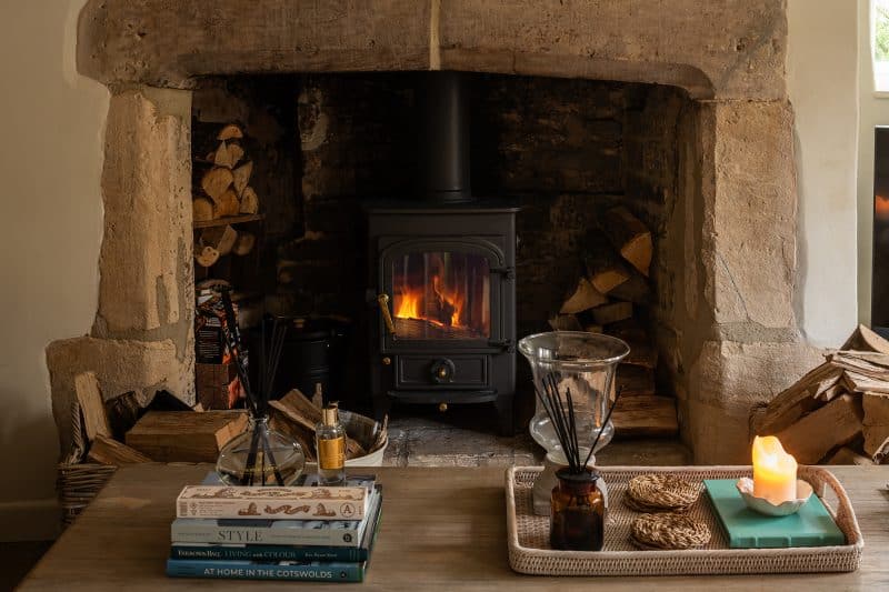 Warm Log Burning Fire