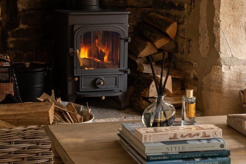 Warm Log Burning Fire